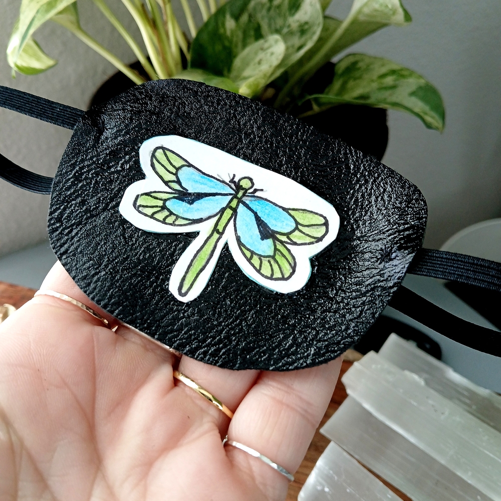Black Dragonfly Adjustable Eye Patch - image 4
